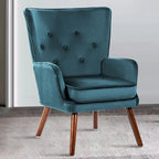 Fauteuil d'appoint en velours pour salon