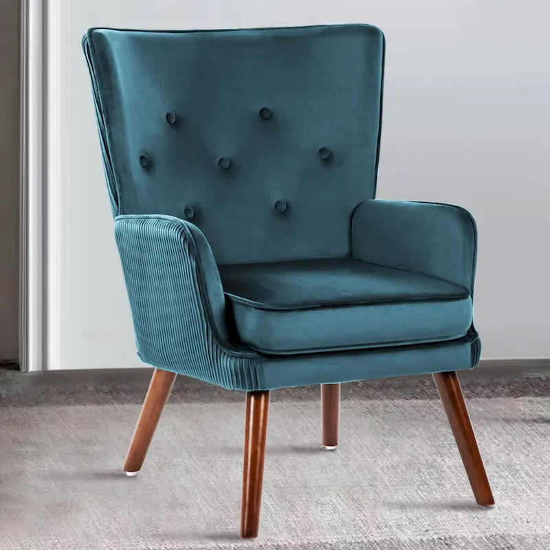 Fauteuil d'appoint en velours pour salon