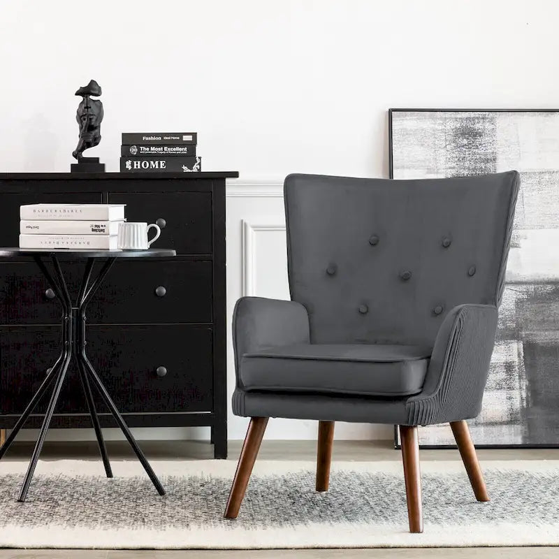 Fauteuil d'appoint en velours pour salon