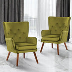 Fauteuil d'appoint en velours pour salon