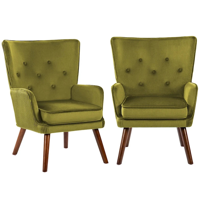 Fauteuil d'appoint en velours pour salon