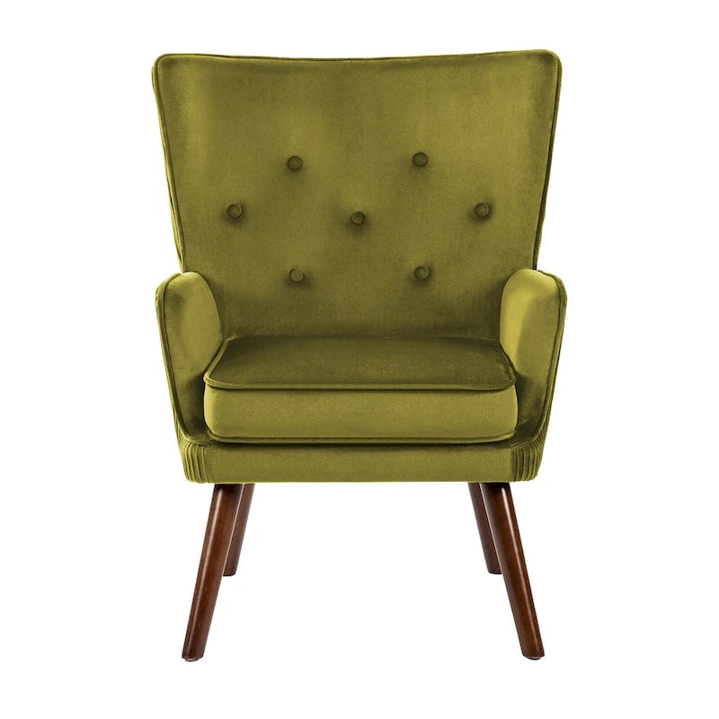 Fauteuil d'appoint en velours pour salon