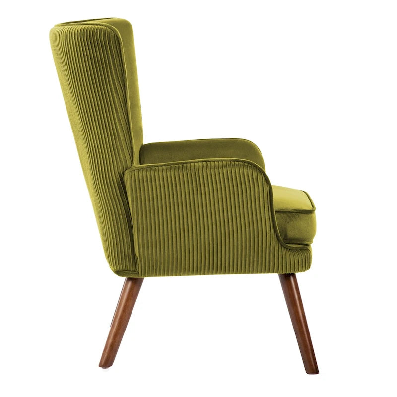 Fauteuil d'appoint en velours pour salon