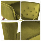 Fauteuil d'appoint en velours pour salon