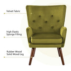 Fauteuil d'appoint en velours pour salon