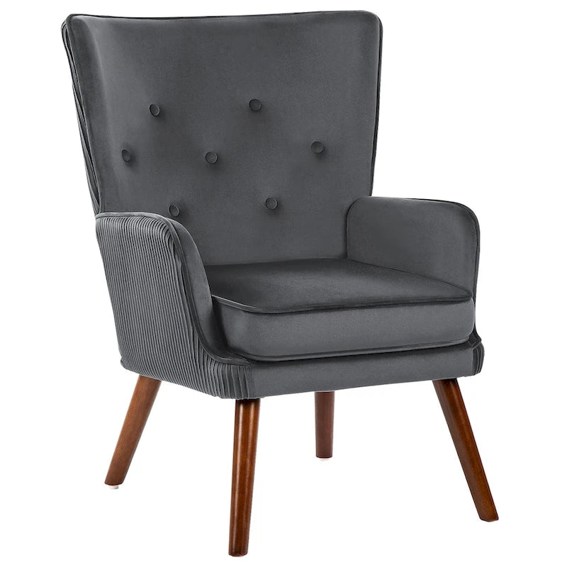 Fauteuil d'appoint en velours pour salon