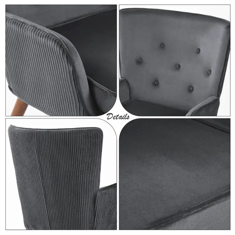 Fauteuil d'appoint en velours pour salon