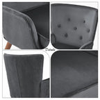 Fauteuil d'appoint en velours pour salon