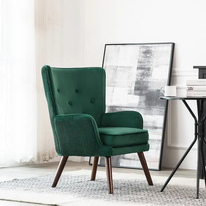 Fauteuil d'appoint en velours pour salon