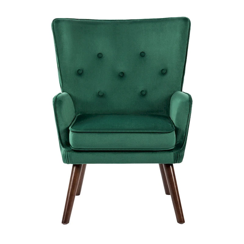 Fauteuil d'appoint en velours pour salon