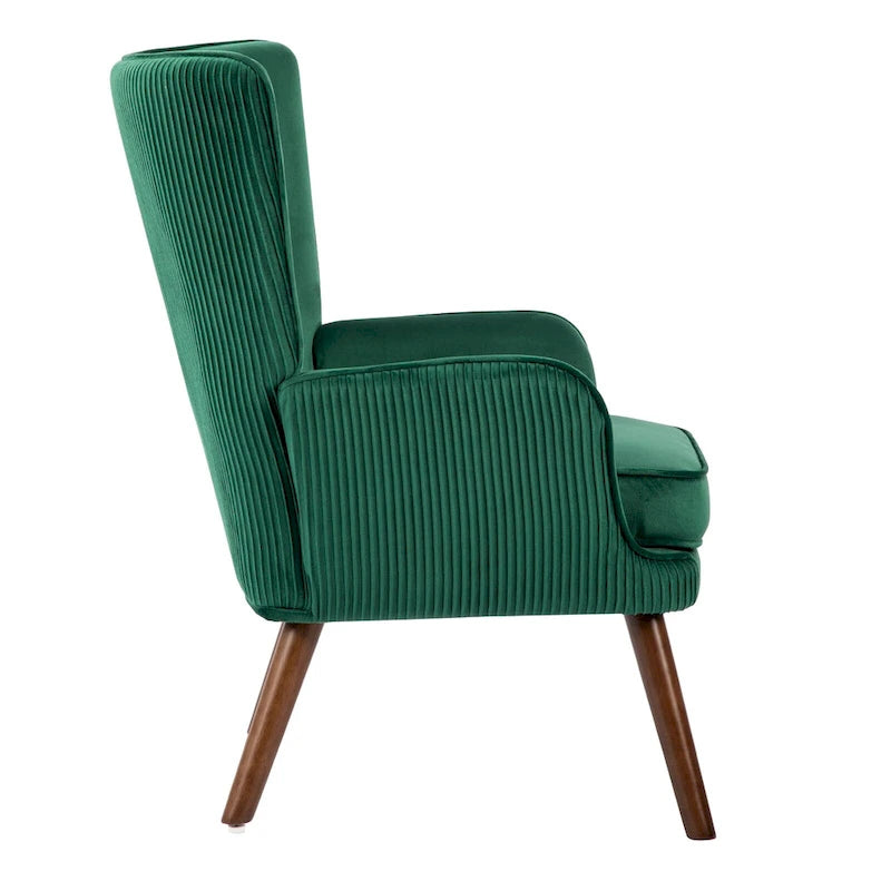 Fauteuil d'appoint en velours pour salon