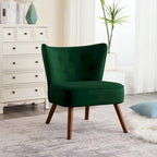 Fauteuil d'appoint capitonné en velours pour salon - 70 cm (L) x 71 cm (P) x 80 cm (H)