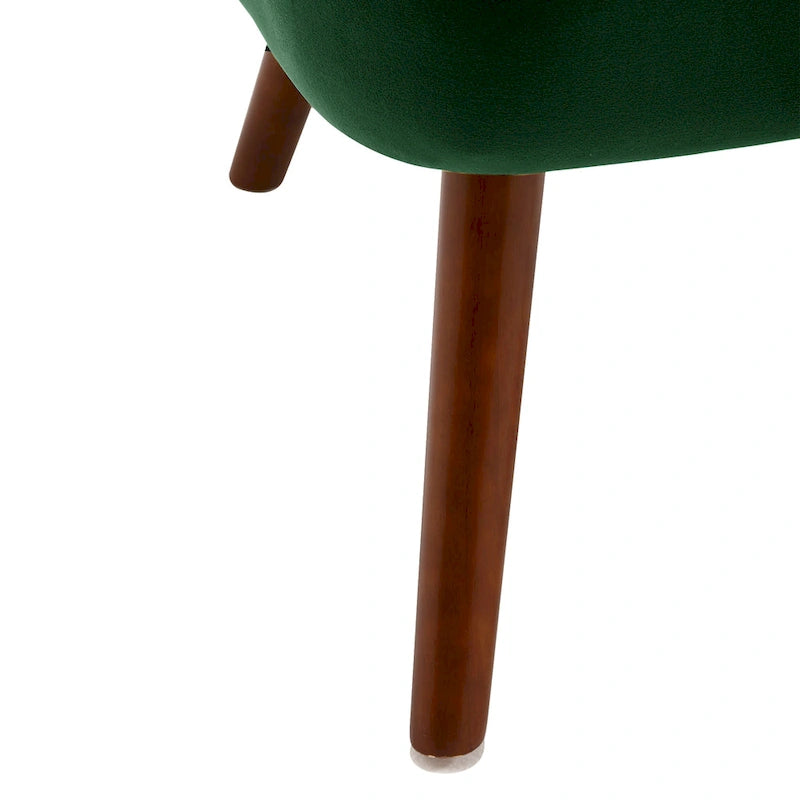 Fauteuil d'appoint capitonné en velours pour salon - 70 cm (L) x 71 cm (P) x 80 cm (H)