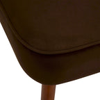 Fauteuil d'appoint capitonné en velours pour salon - 70 cm (L) x 71 cm (P) x 80 cm (H)