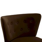 Fauteuil d'appoint capitonné en velours pour salon - 70 cm (L) x 71 cm (P) x 80 cm (H)