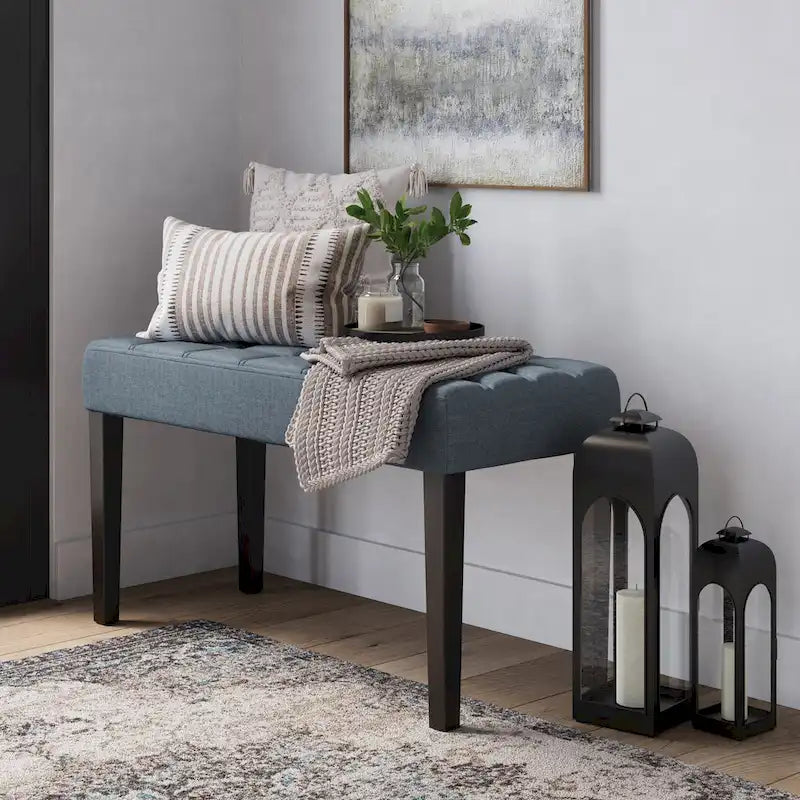 CorLiving California Fabric Tufted Bench