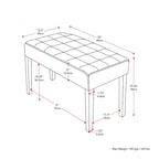 Banc capitonné en tissu CorLiving California