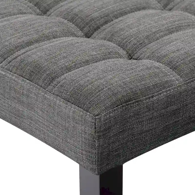 Banc capitonné en tissu CorLiving California