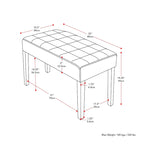 Banc capitonné en tissu CorLiving California