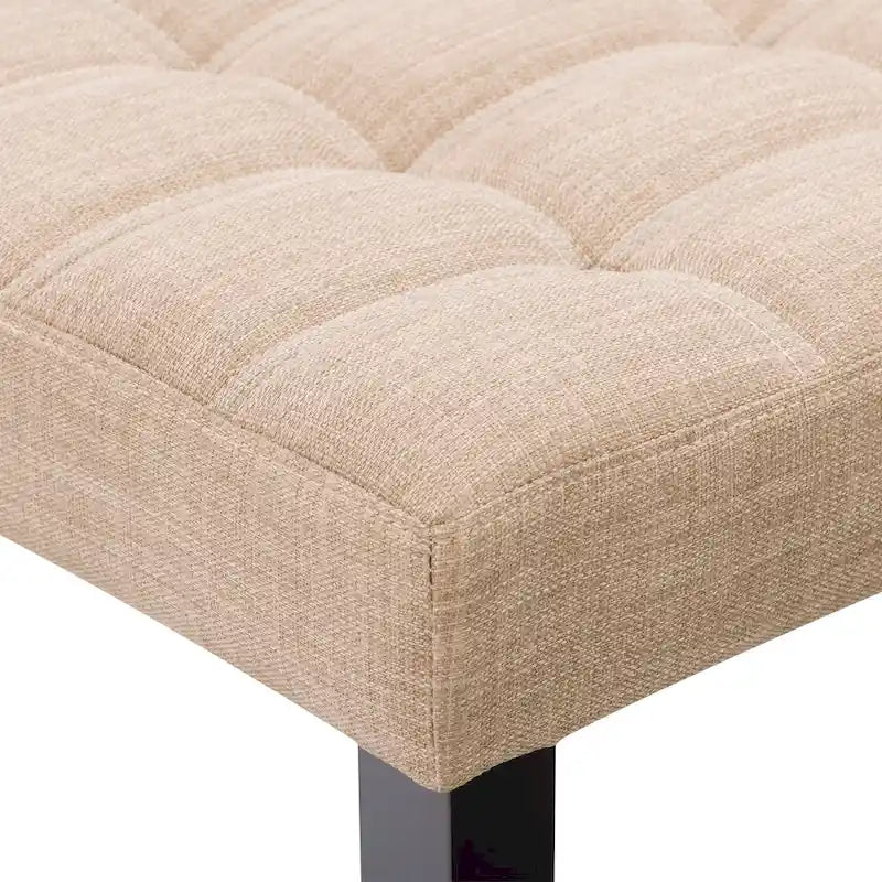 Banc capitonné en tissu CorLiving California
