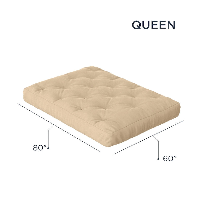 Matelas futon à 10 ressorts ensachés. Matelas seul. Sommier non inclus.