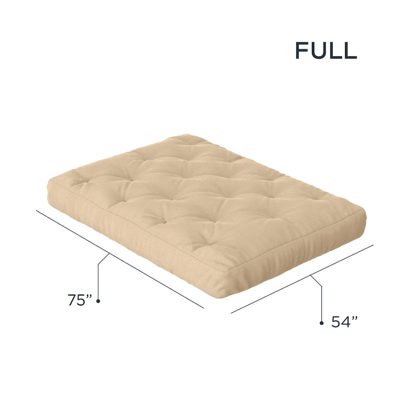 Matelas futon à 10 ressorts ensachés. Matelas seul. Sommier non inclus.