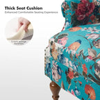 Fauteuil inclinable manuel Terri Classic à accoudoirs découpés et clous décoratifs pour salon, par HULALA HOME