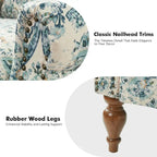 Fauteuil inclinable manuel Terri Classic à accoudoirs découpés et clous décoratifs pour salon, par HULALA HOME