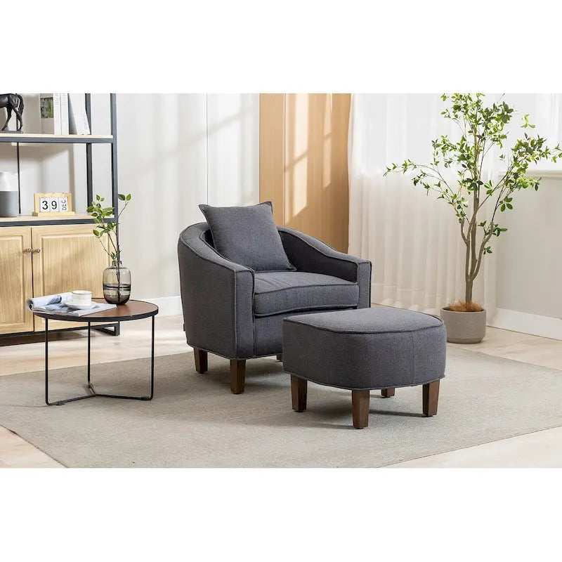 Fauteuil d'appoint avec repose-pieds
