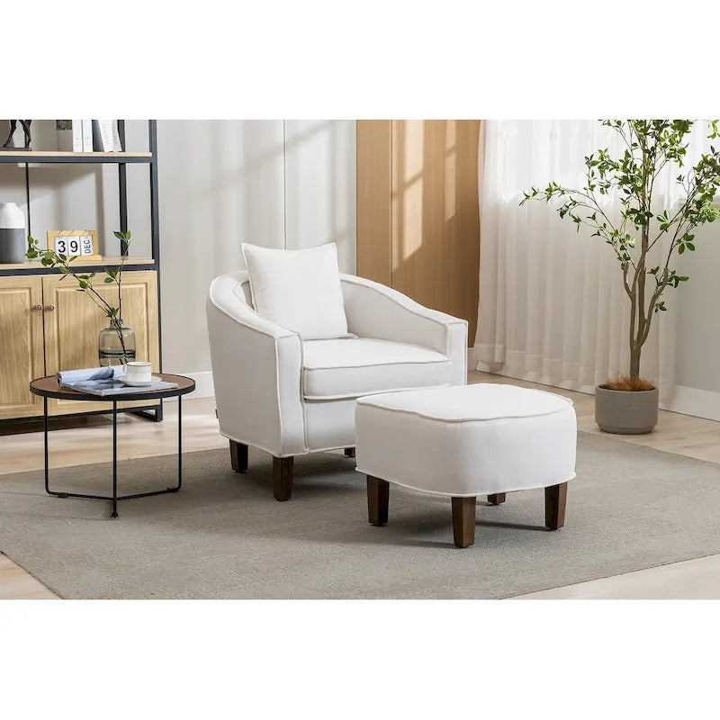 Fauteuil d'appoint avec repose-pieds