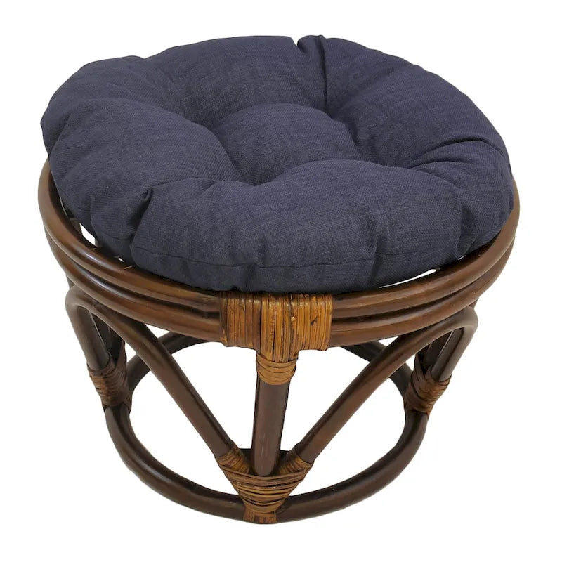 Repose-pieds Bali de 45 cm avec coussin d'extérieur solide