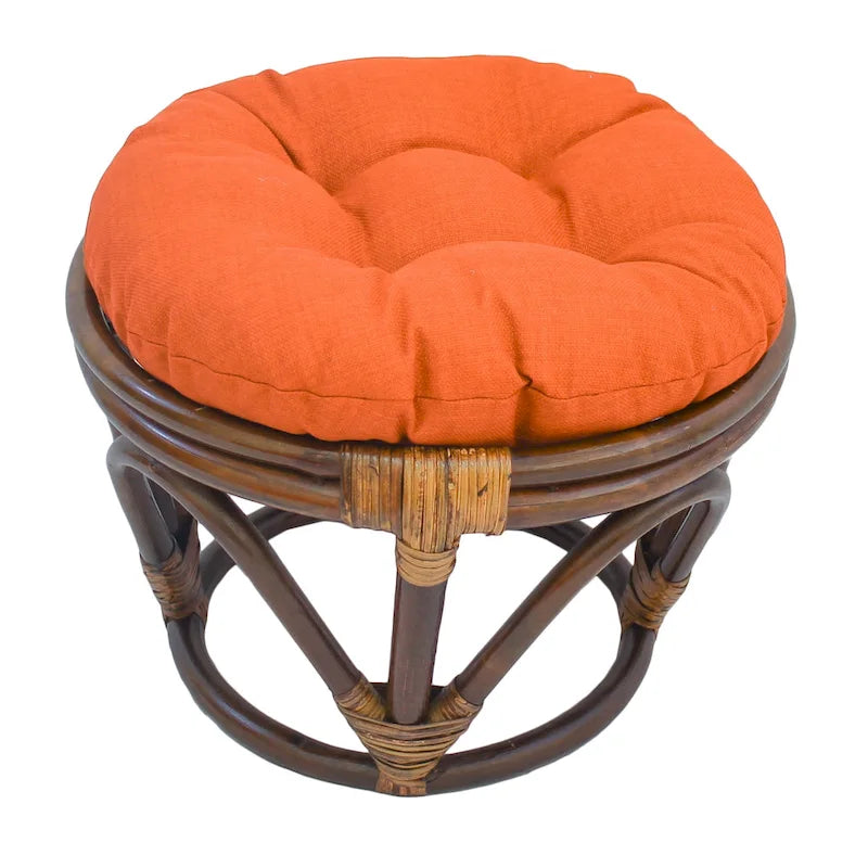 Repose-pieds Bali de 45 cm avec coussin d'extérieur solide