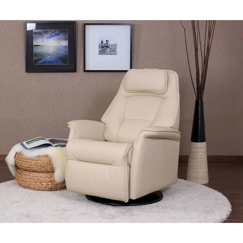 Fauteuil inclinable suspendu en cuir Fjords Stockholm