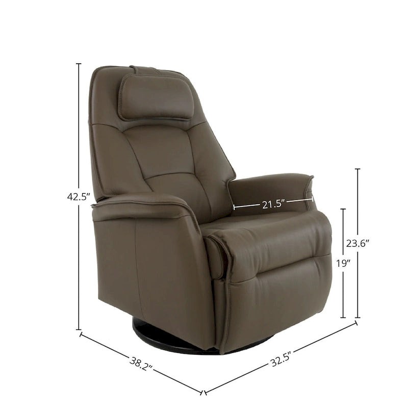 Fauteuil inclinable suspendu en cuir Fjords Stockholm