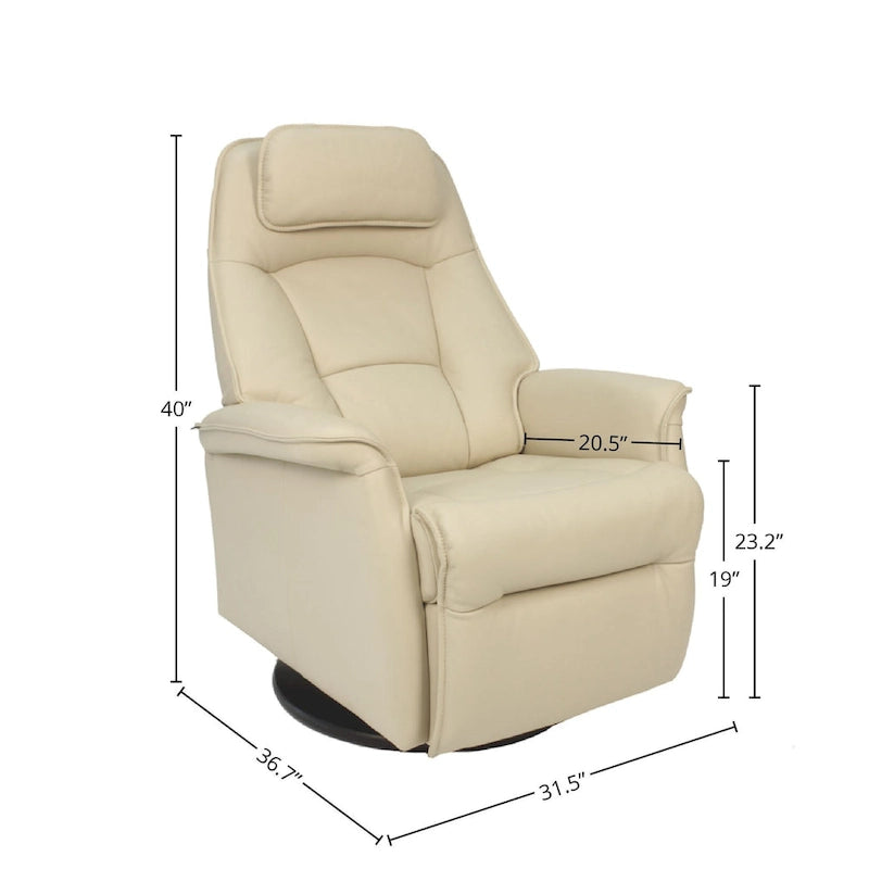 Fauteuil inclinable suspendu en cuir Fjords Stockholm