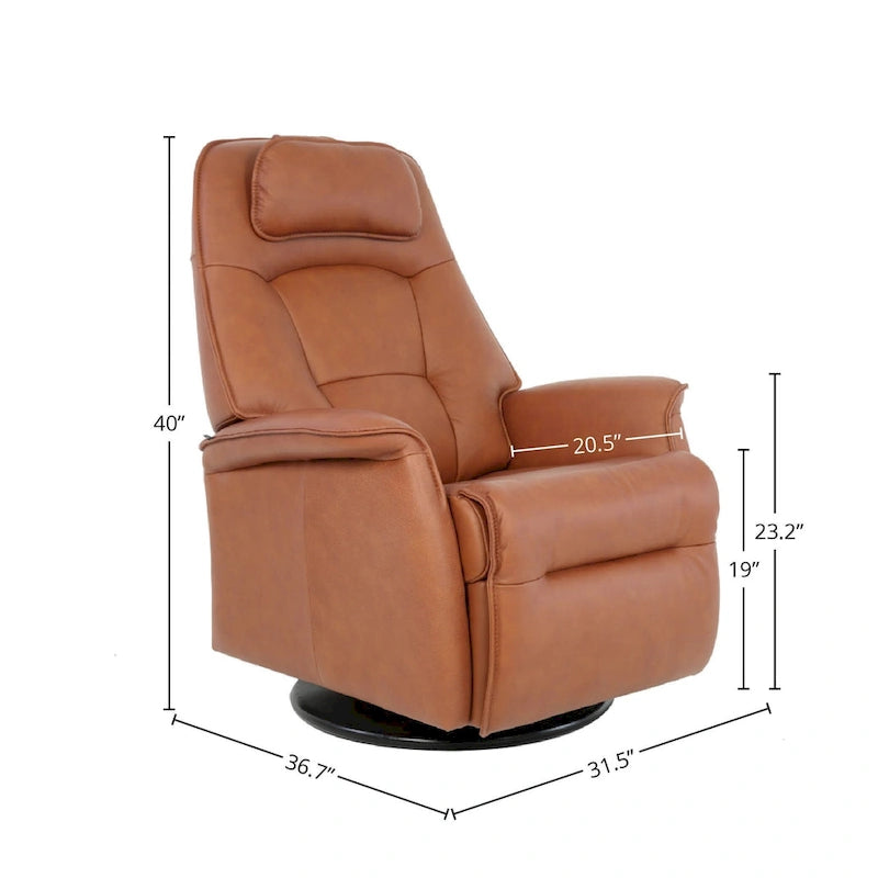 Fauteuil inclinable suspendu en cuir Fjords Stockholm