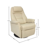 Fauteuil inclinable suspendu en cuir Fjords Stockholm