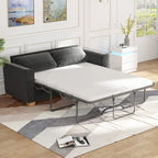 Canapé-lit gigogne moderne Mixoy, canapé-lit deux places en velours