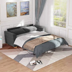 Canapé-lit gigogne moderne Mixoy, canapé-lit deux places en velours