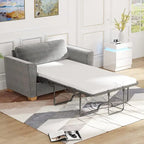 Canapé-lit gigogne moderne Mixoy, canapé-lit deux places en velours