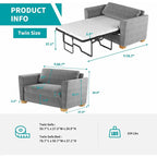 Canapé-lit gigogne moderne Mixoy, canapé-lit deux places en velours