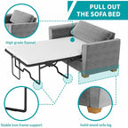 Canapé-lit gigogne moderne Mixoy, canapé-lit deux places en velours