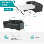 Canapé-lit gigogne moderne Mixoy, canapé-lit deux places en velours