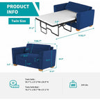 Canapé-lit gigogne moderne Mixoy, canapé-lit deux places en velours