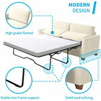 Canapé-lit gigogne moderne Mixoy, canapé-lit deux places en velours