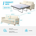 Canapé-lit gigogne moderne Mixoy, canapé-lit deux places en velours