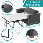 Canapé-lit gigogne moderne Mixoy, canapé-lit deux places en velours