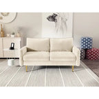 58 Velvet Square Arm Loveseat