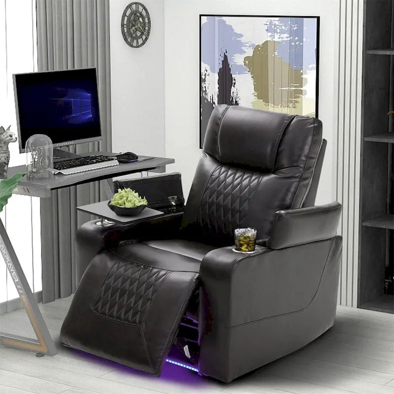 Merax PU Leather Power Motion Recliner with USB Charge Port