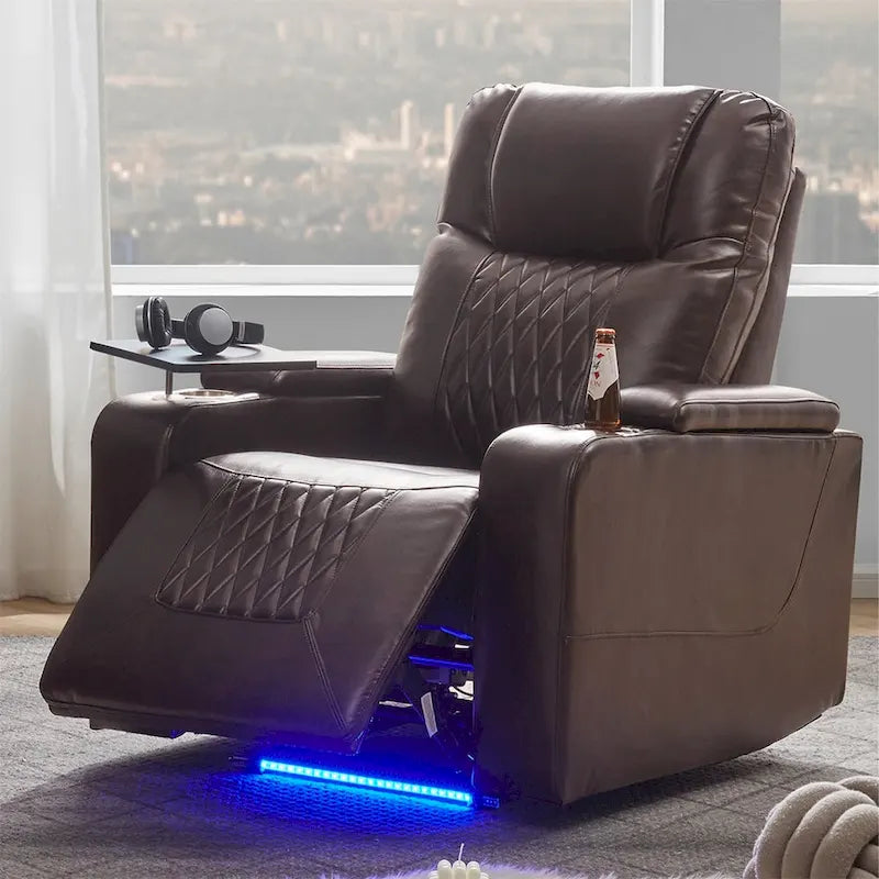 Fauteuil inclinable électrique Merax en cuir PU avec port de chargement USB